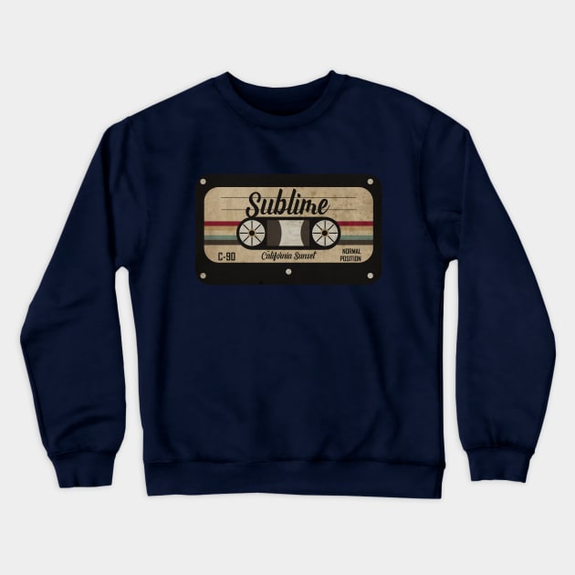 California Sunset Cassette Crewneck Sweatshirt by CTShirts